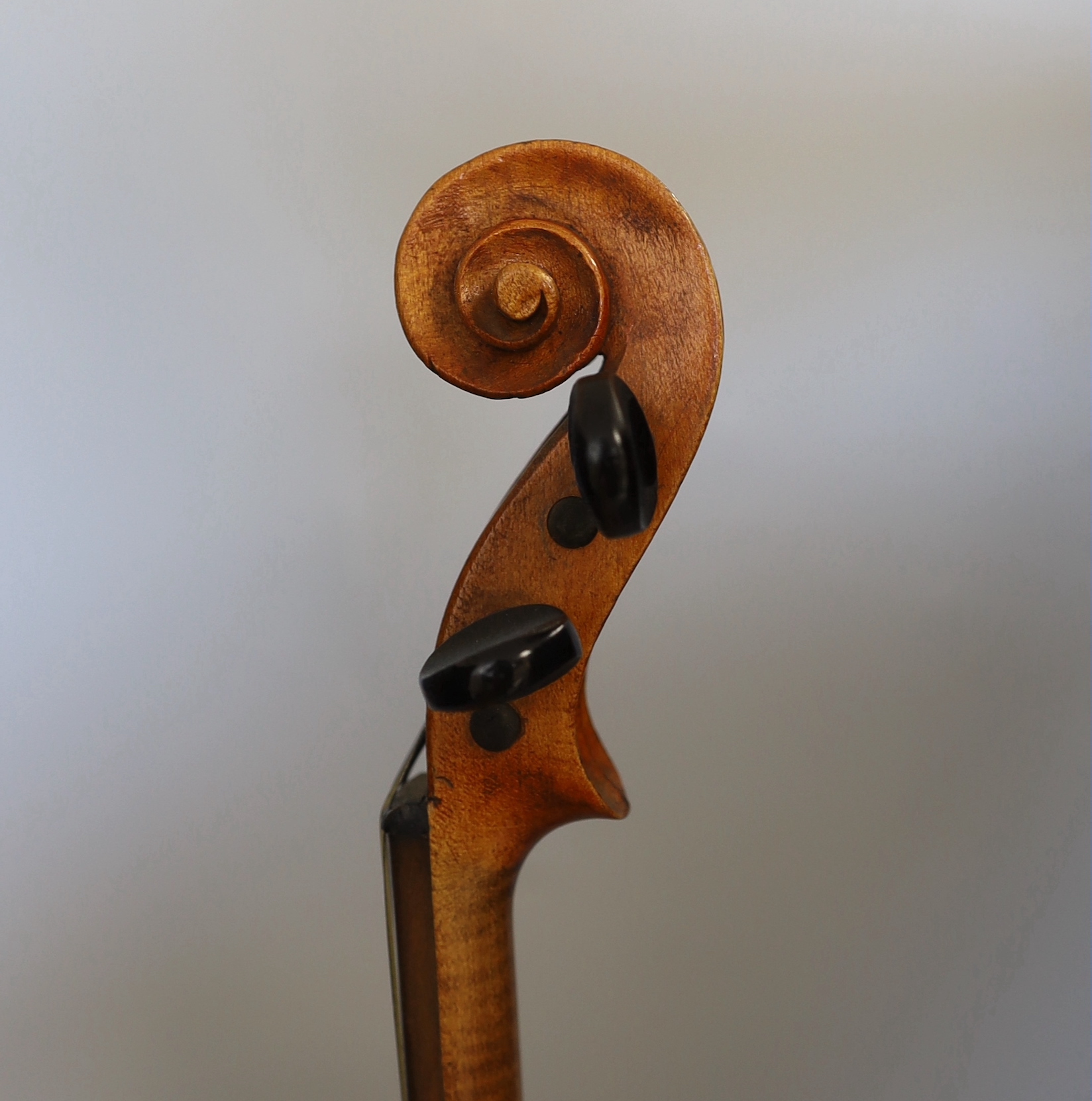 A half size French violin, cased, 51cm long